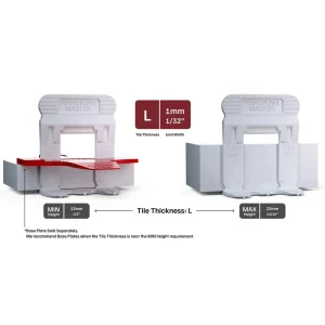 Perfect Level Master 1mm 1/32″ Size L Tile Leveling Clips | 1/32″ Clips – Bag of 100 - view 3