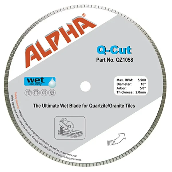Alpha Q-Cut Hard Stone Tile Blade | 4-1/2″