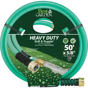 Best Garden Heavy-Duty Soft & Supple Garden Hose, 50 ft