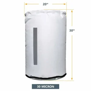 POWERTEC 20″ x 30″ Dust Collector Bottom Bag with Clear Window & Zipper - view 2
