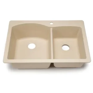 Blanco 441216 Big/Med Silranite Kitchen Sink Biscotti 33×22