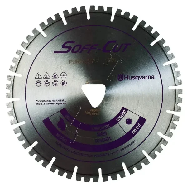 Soff Cut Vari-Cut Purple Ultra Early Diamond Blades | 6″ x .100