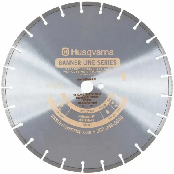 Husqvarna Banner Line Gold 150B Diamond Blade | 14″ X .110″