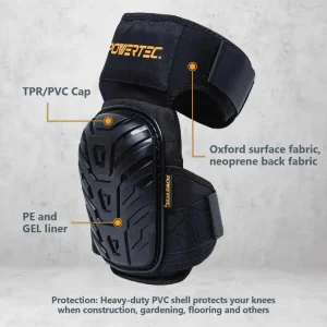 POWERTEC Anti-Slip Foam Gel Knee Pads - view 2