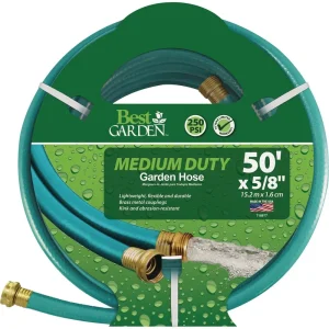 Best Garden Flexon Medium-Duty Vinyl Garden Hose with Guard-N-Grip, 50 ft