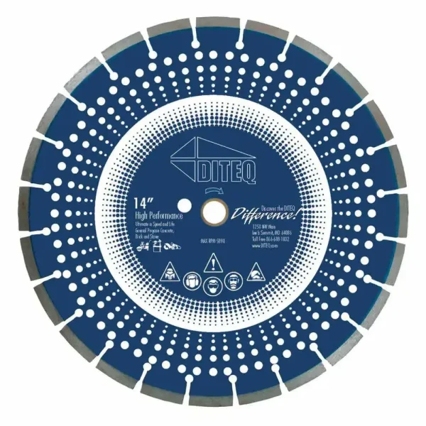 Diteq ARIX C-43 Segmented Diamond Blade | 14″