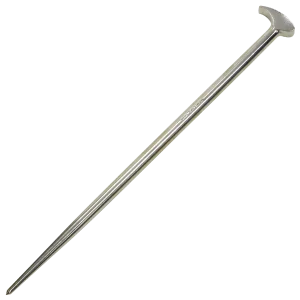 Rolling Head Pry Bars, Round Shank with Polished Point, Nickel Plate Finish