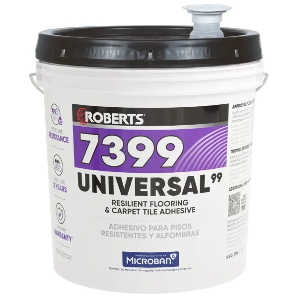 Roberts 7399 Universal PLUS Resilient Flooring & Modular Carpet Tile Adhesive | 1 Gallon