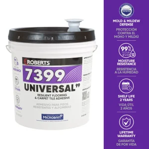 Roberts 7399 Universal PLUS Resilient Flooring & Modular Carpet Tile Adhesive | 1 Gallon - view 2