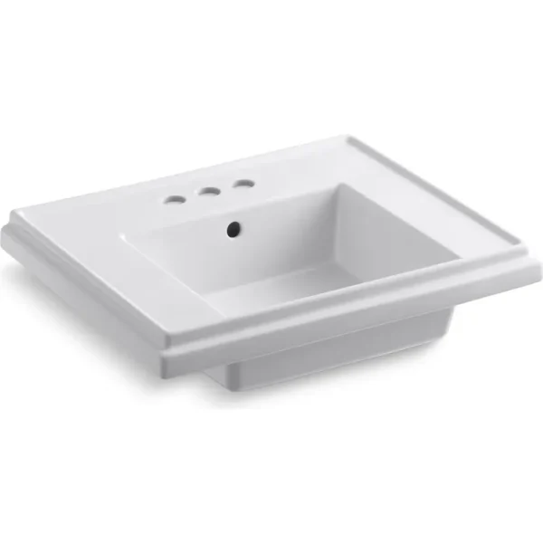 Kohler Tresham White Pedestal Bathroom Sink Basin, 24″