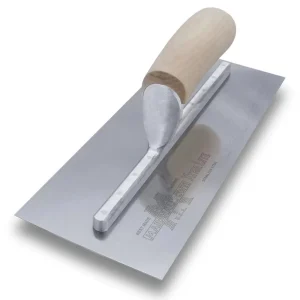 Marshalltown Bright Stainless Steel Finishing Trowels | 10-1/2″ x 4-1/2″ / Wood Handle - view 3