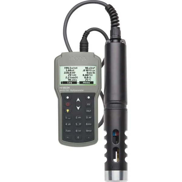 Hanna Instruments® HI 98194 pH/ORP/EC/DO Multiparameter Waterproof Meter