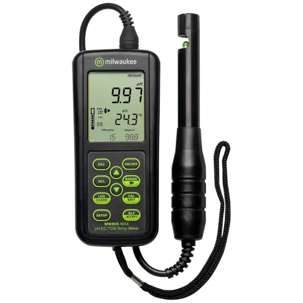 Milwaukee® MW805 MAX 4-in-1 pH/EC/TDS/Temp Combo Meter