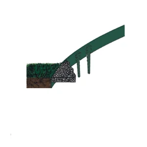 STEEL EDGING 4″ x 10′ (4 stakes) - view 2