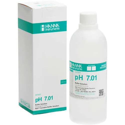 Hanna Instruments pH 7.01 Calibration Buffer Sachets, 20ml, Pack of 10