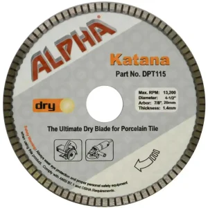 Alpha Katana Dry Tile Blade | 4″