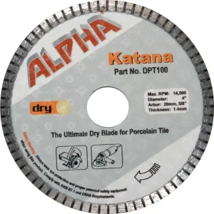 Alpha Katana Dry Tile Blade | 4″ - view 2