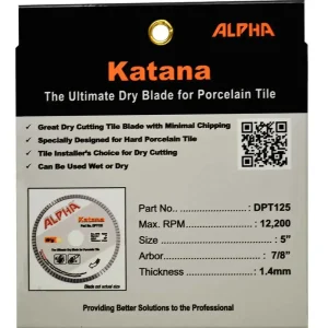Alpha Katana Dry Tile Blade | 4″ - view 4