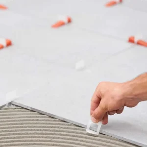 Raimondi Leveling System 1/16″ Large White Tile Clips | 200 Piece Bag of 1/16″ Large White Clips - view 2