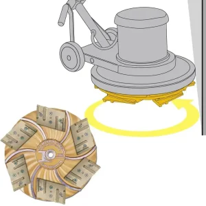 Pearl Abrasive Hexplate Diamond Segmented Pads Attachment | Complete Assembly - view 2