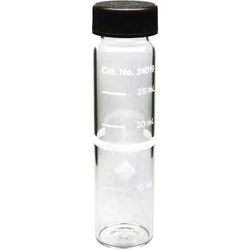 Hach Glass Sample Cells, 25 mm Round, 10-20-25 mL Marks, Pack of 6