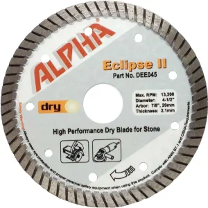 Alpha Eclipse II & Q Granite Diamond Blade | 4″ Eclipse II