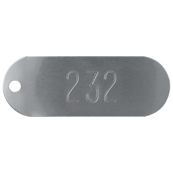 Racetrack Numbered Aluminum Tags