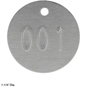 Round Numbered Aluminum Tags