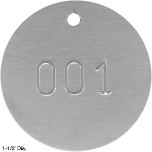 Round Numbered Aluminum Tags - view 2