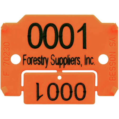 Haglöf Log Tags, Number and Name with Break-Off Number Coupon