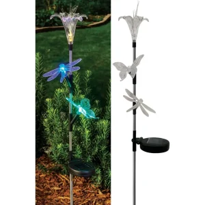 Solaris Flower/Insect Trio Solar Stake Light