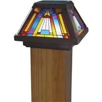 Moonrays Inglenook Stained Glass Post Cap