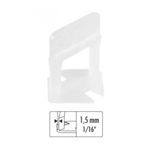 Raimondi Clips Tile Leveling System 1/16″ Clear HD | 1/16″ Clips – Bag of 250 - view 2