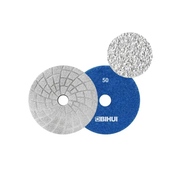 Bihui Tools Vacuum Brazed Diamond Polishing Pads | 50 Grit