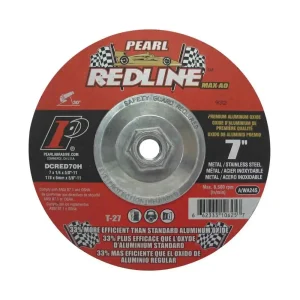 Pearl Abrasive 7″ Redline Depressed Center Grinding Wheels | 5/8″- 11