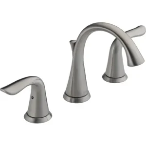 Delta Lahara Stainless Two Handle Widespread Bathroom Faucet