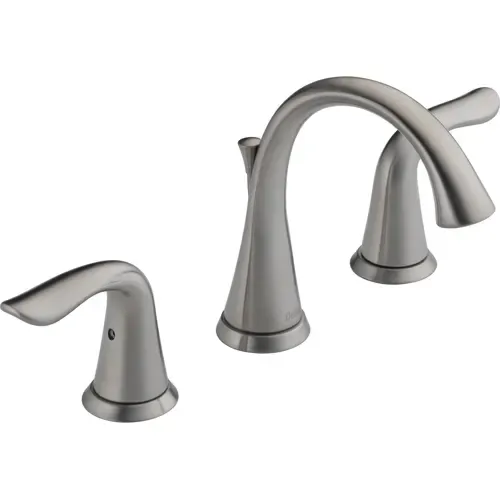 Delta Lahara Stainless Two Handle Widespread Bathroom Faucet