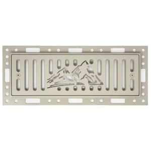 Ventique – Avalanche – Flush Mount Metal Floor Register | Arctic White / 4″ x 10″ - view 3