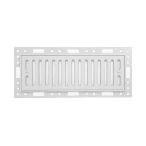 Ventique – Forest – Flush Mount Metal Floor Register | Brushed Platinum / 4″ x 10″ - view 2