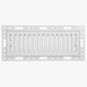 Ventique – Forest – Flush Mount Metal Floor Register | Brushed Platinum / 4″ x 10″ - view 4