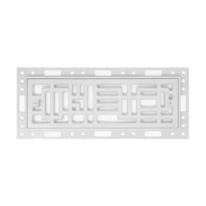Ventique – Tornado – Flush Mount Metal Floor Register | Brushed Platinum / 4″ x 10″ - view 2