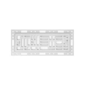 Ventique – Tornado – Flush Mount Metal Floor Register | Brushed Platinum / 4″ x 10″ - view 3