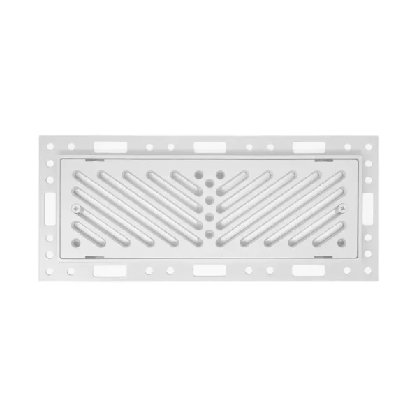 Ventique – Breeze – Flush Mount Metal Floor Register | Brushed Platinum / 4″ x 10″ / No Damper