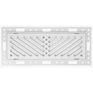 Ventique – Breeze – Flush Mount Metal Floor Register | Brushed Platinum / 4″ x 10″ / No Damper - view 2