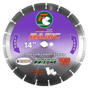 Core Cut First-Cut BASIC 1000 Diamond Blade | 4″ x .080 / Without Skid Plate