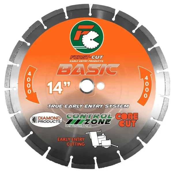 First-Cut BASIC4000 Diamond Blades – Medium Aggregate | 4″ x .080 / Without Skid Plate
