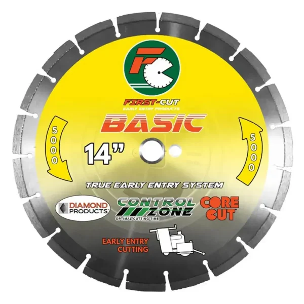 Core Cut First-Cut BASIC 5000 Diamond Blades | 4″ x .080 / Without Skid Plate