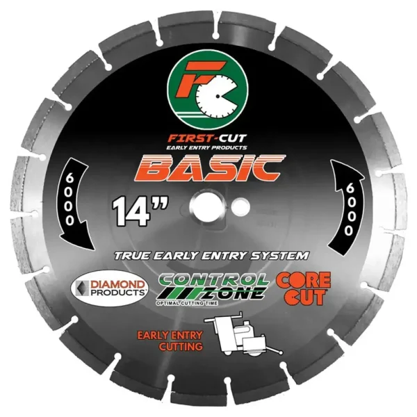 First-Cut BASIC6000 Diamond Blades – Soft Aggregate | 4″ x .080 / Without Skid Plate