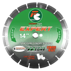 First-Cut EXPERT2000 Diamond Blades – Hard Aggregate | 6″ x .095 / With Skid Plate