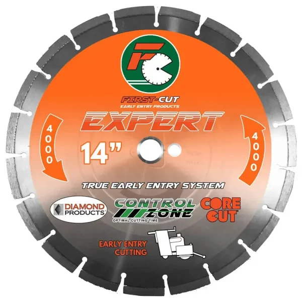 First-Cut EXPERT4000 Diamond Blades – Medium Aggregate | 6″ x .095 / With Skid Plate